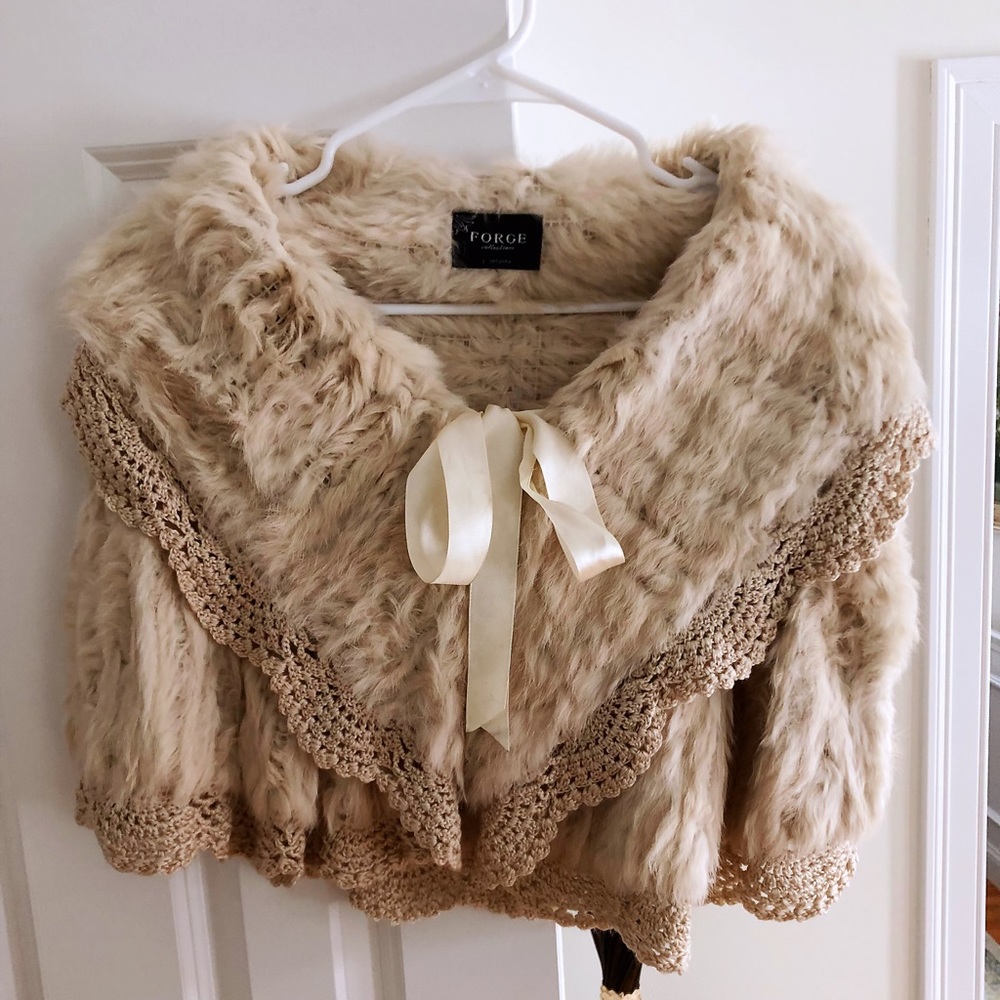 Real fur shawl
